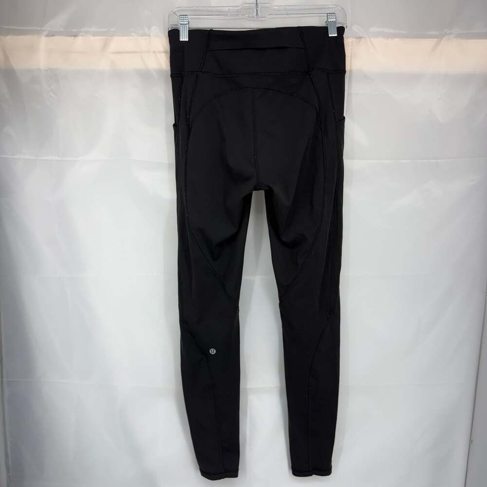 Lululemon Women 8 Time To Sweat Tight Black Athletic Activewear Workout Gym Pant - Picture 3 of 8